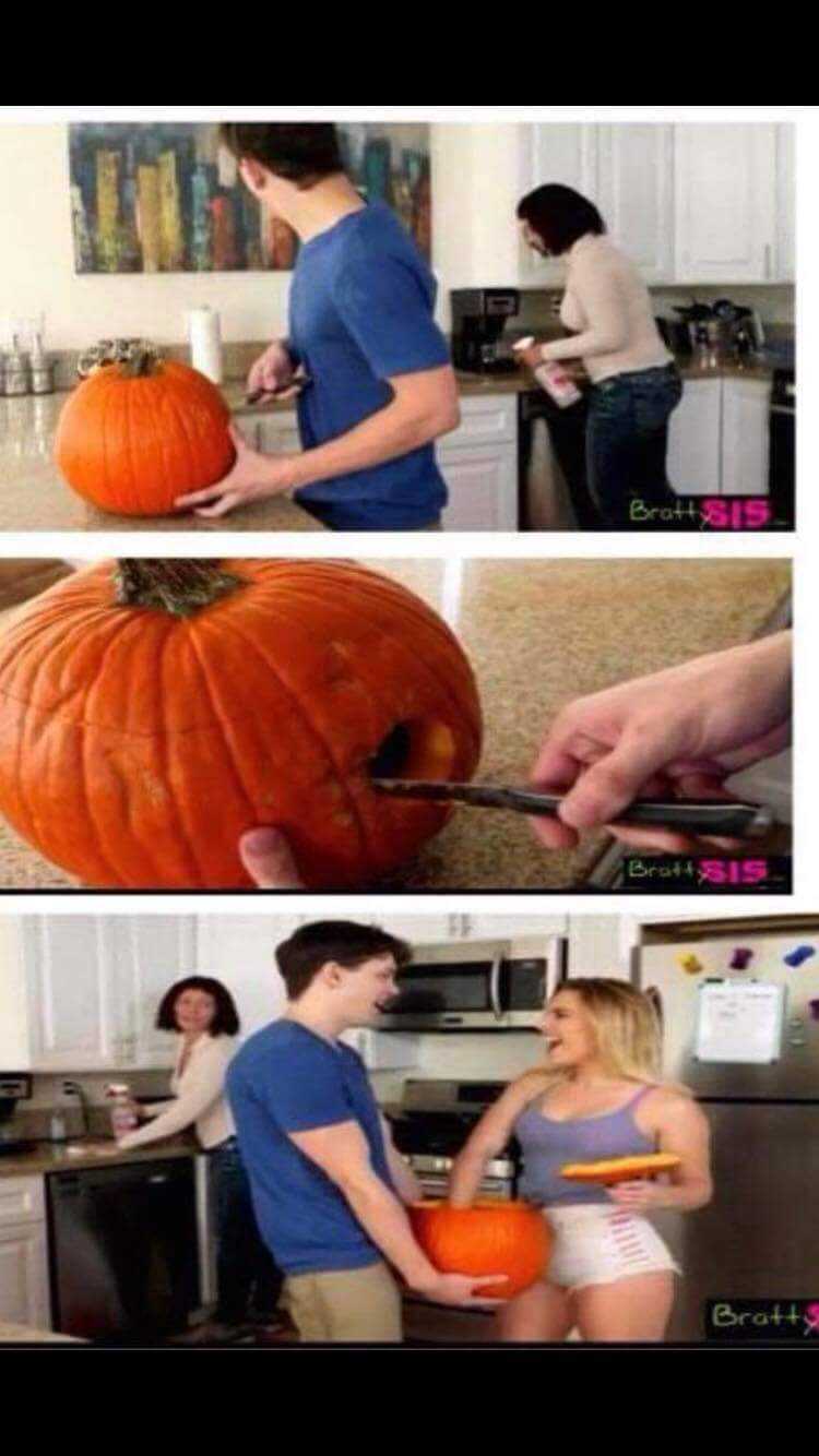 Dick in pumpkin meme